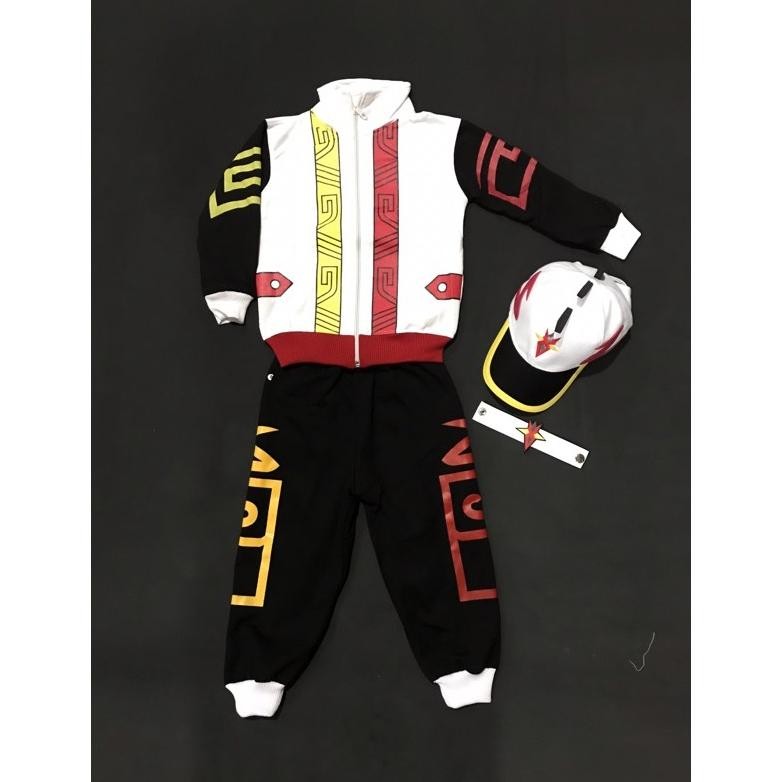 setelan boboiboy supra plus topi