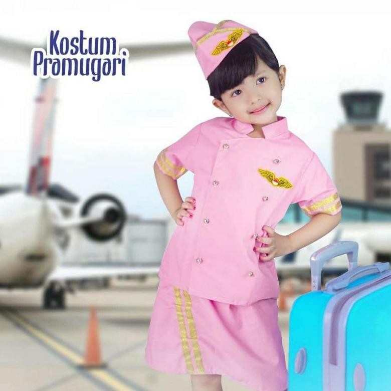 Kostum Pramugari Anak Seragam Profesi | Kostum Profesi Anak | Seragam Pramugari