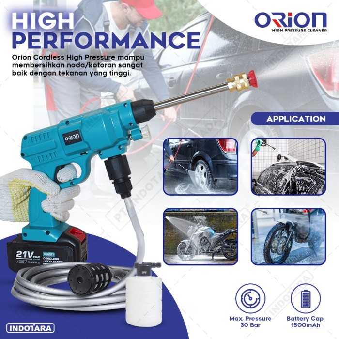 Alat steam cuci motor & mobil Jet Cleaner Baterai Orion Superjet100-Q1