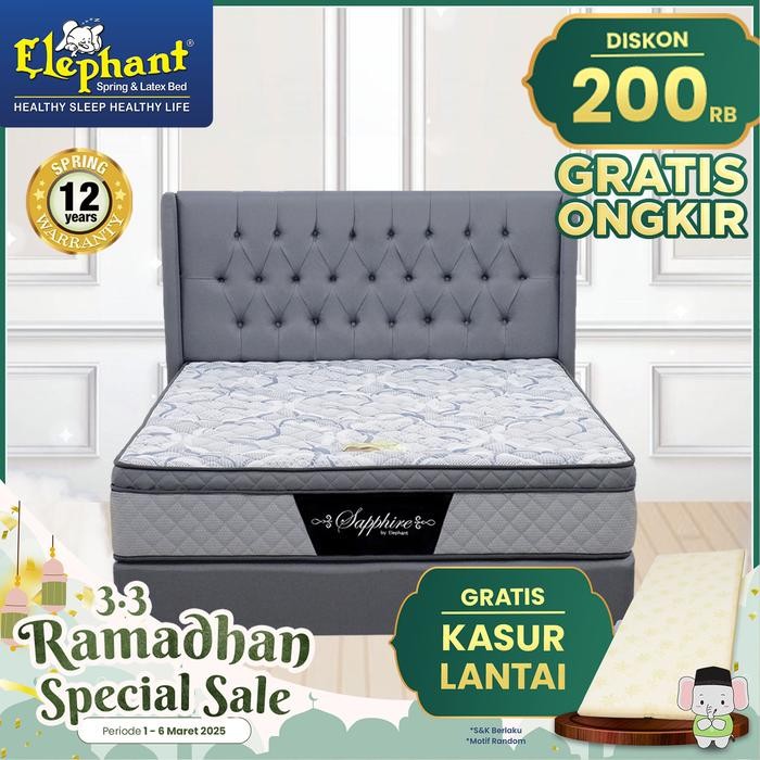 Kasur Springbed Saphire Komplit Set Merek Elephant