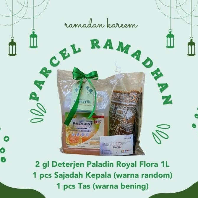 

Promo!, (Parcel Ramadhan) 2Gl Deterjen, Tas Bening Dan Sajadah Kepala