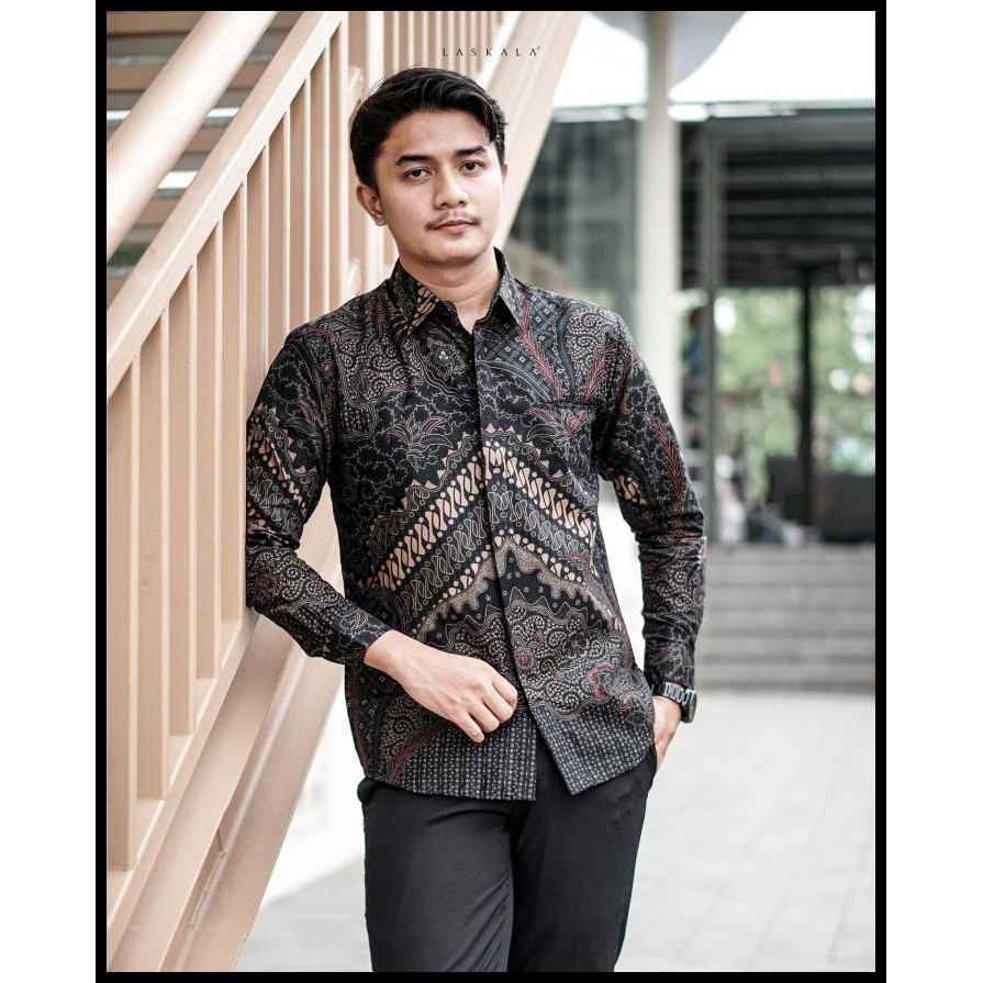 Terlaris Laskala Batik Premium Slimfit Sandro K08A331 Good Quality