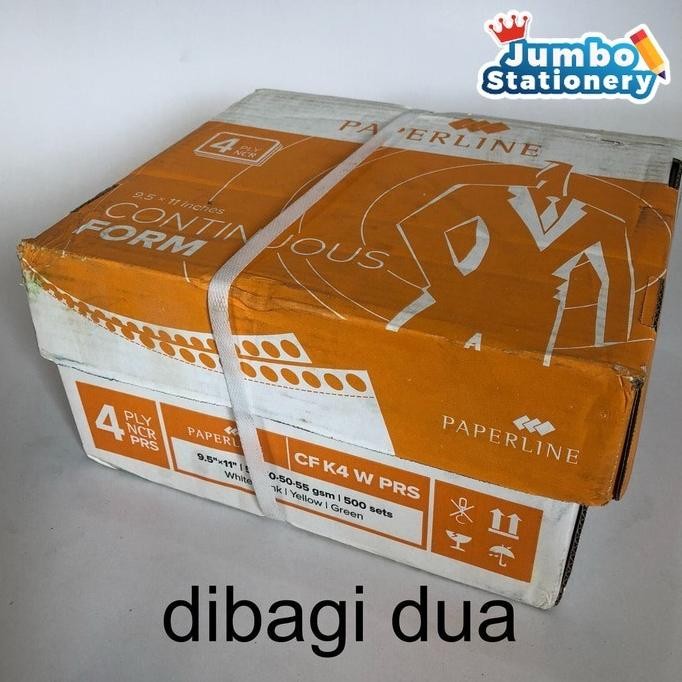 

Kertas Computer CF 4 Ply NCR PRS 9.5x11 Inch 2000 Lembar PAPERLINE