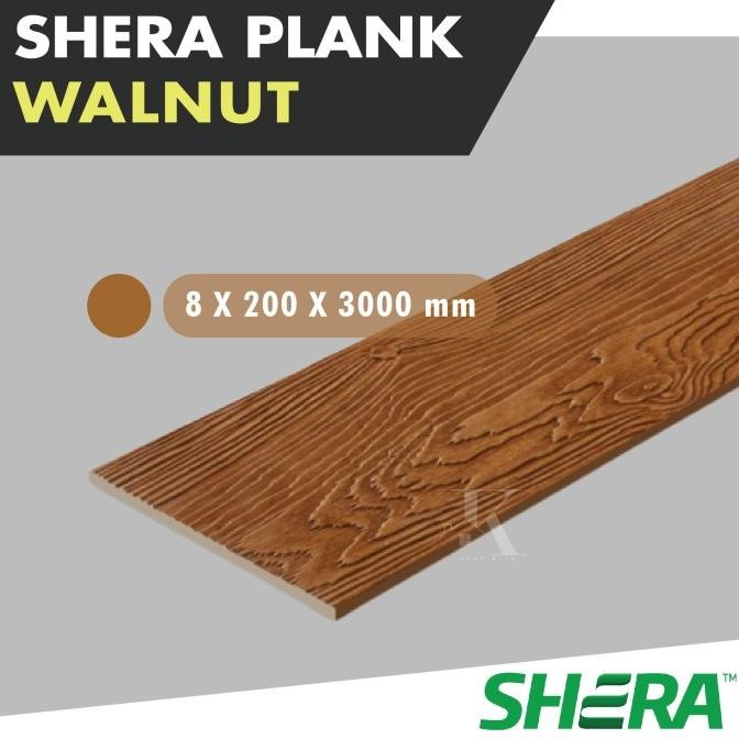 

Ready Shera Plank Walnut 20 cm 3 m / Lisplank Jati Muda / Lisplang GRC