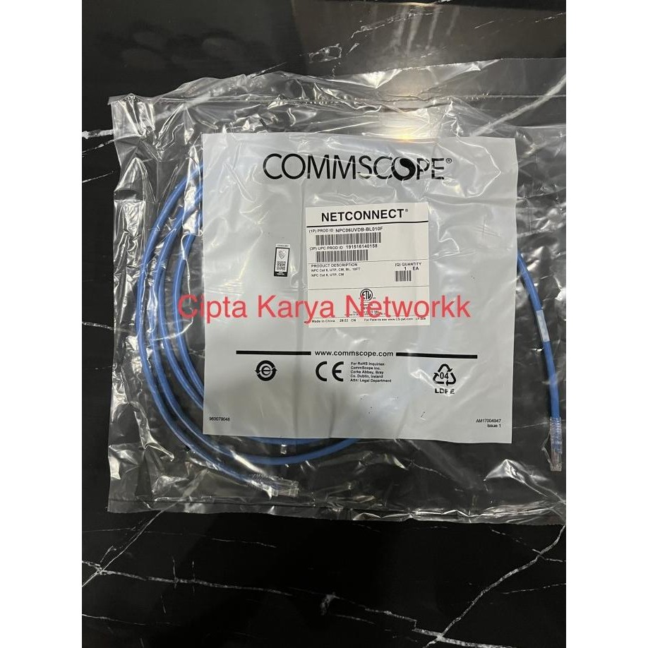 

Ready kabel UTP patchcord Commscope Cat6 10Feet 3m / Commscope Patchcord