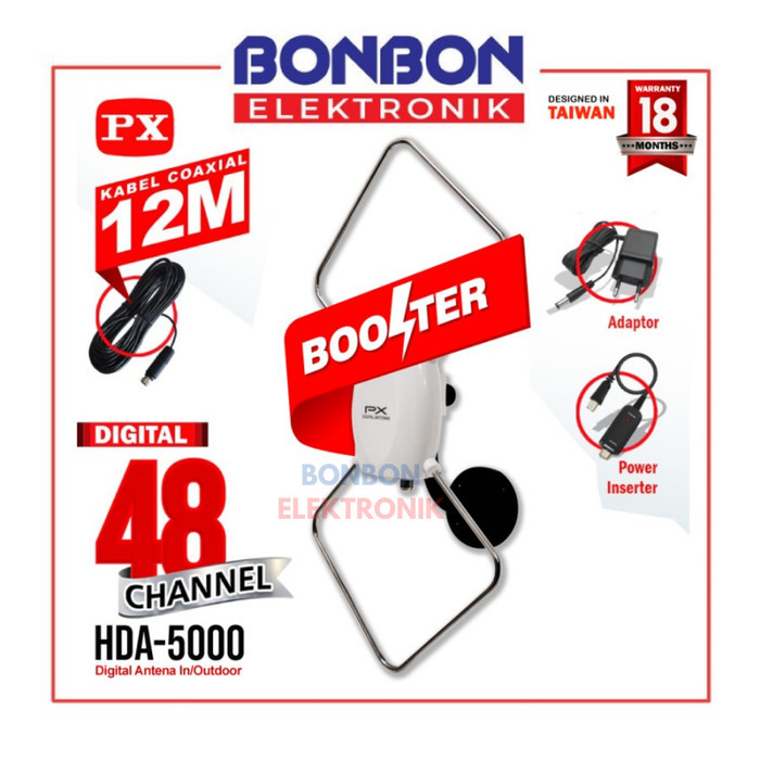 PX ANTENA TV INDOOR/OUTDOOR ANTENA DIGITAL ANALOG HDA-5000 / HDA5000