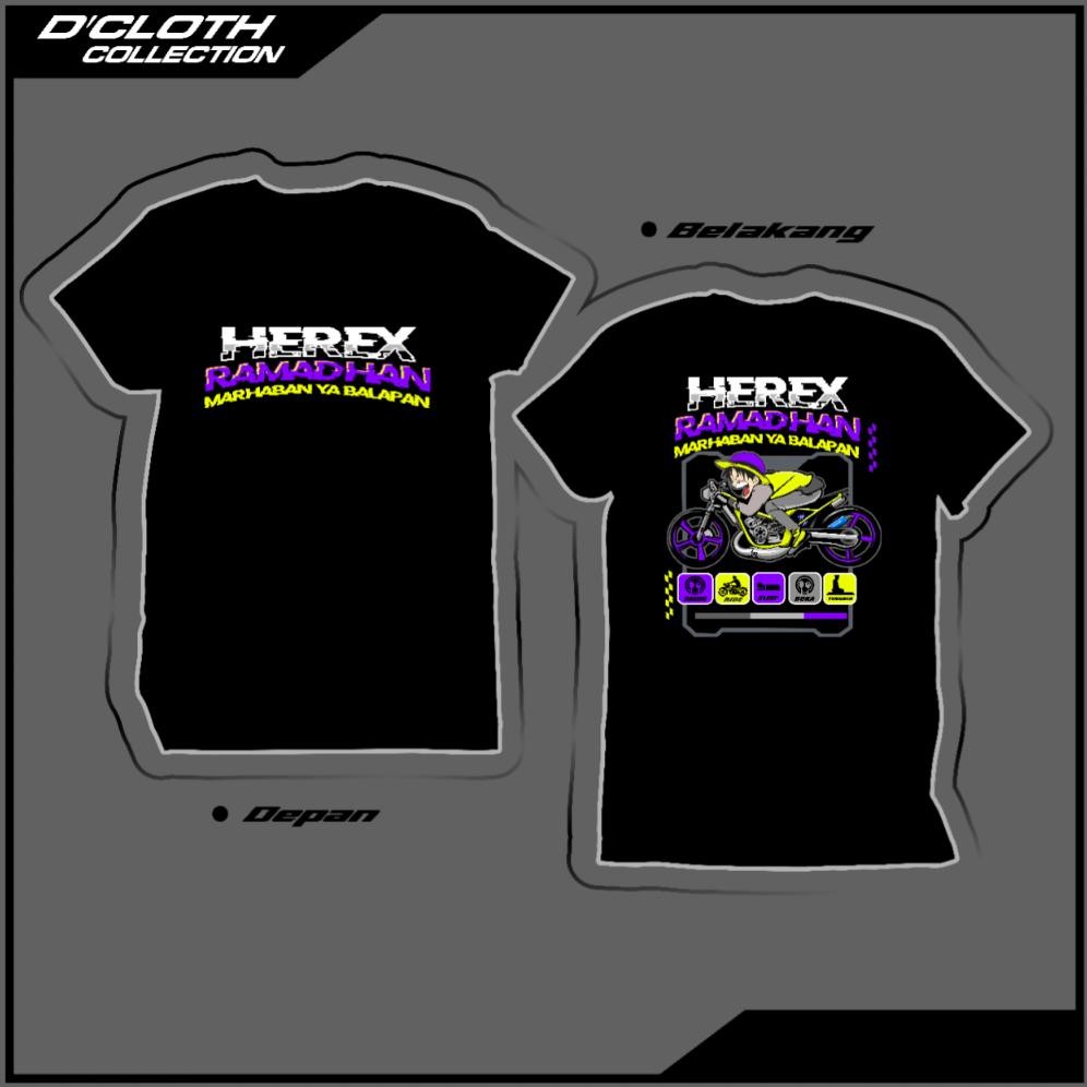 Promo Kaos Herex Ramadhan Marhaban Ya Balapan Katun Pe 24S Lengan Pendek Super Premium Kaos Ramadhan