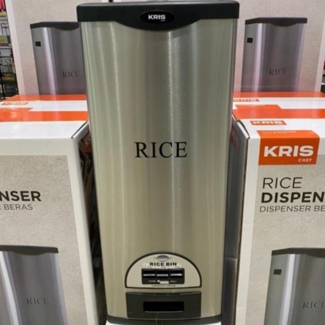 Promo Rice Box 30 KG Krischef Tempat Penyimpanan Beras 30Kg COD