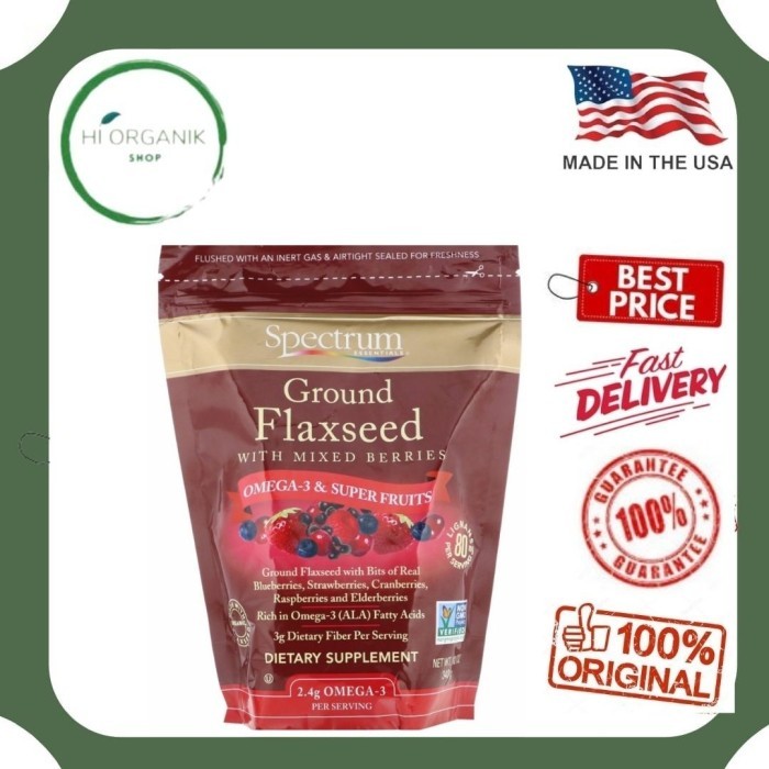 

HOT SALE Spectrum Ground Flaxseed with Mixed Berries 340 g Golden Flax seed