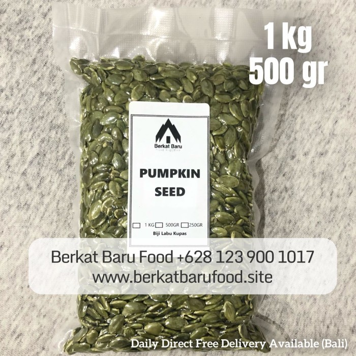 

TERMURAH Pumpkin Seed / Pumpkin Seeds / Pepita / Pepitas / Biji Labu 1 Kg