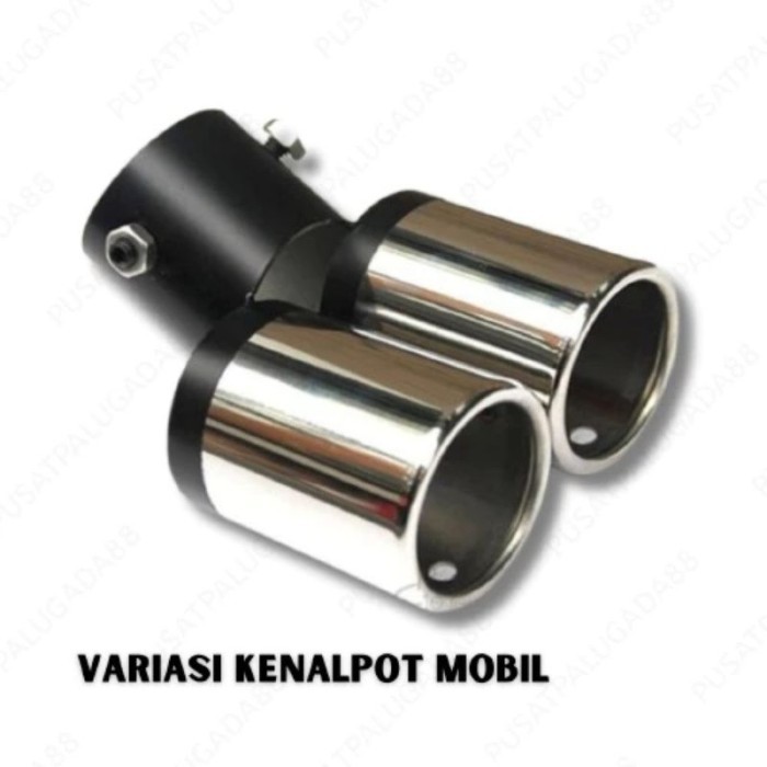 TERLARIS TERLARIS MUFFLER TAILPIPE BUNTUT KNALPOT UJUNG KNALPOT MOBIL RACING MODEL 2 CORONG ASAP