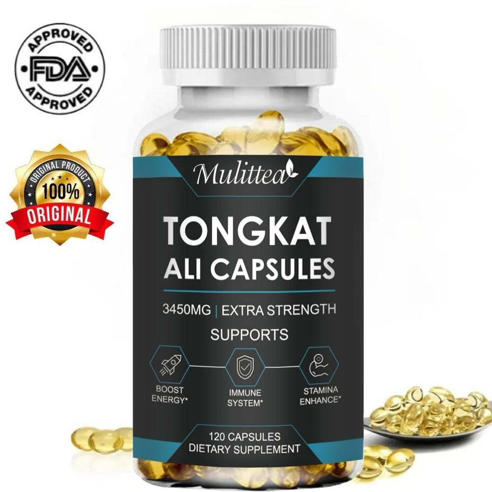Natural Tongkat Ali Root Capsule Support Strength, Energy and Healthy Immune for Man 120pcs Kapsul A