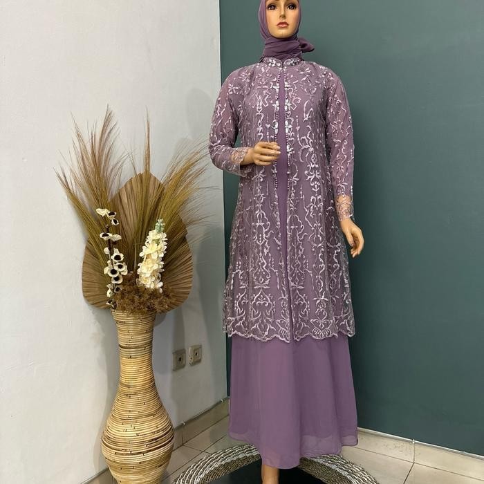 Gamis Outer Jumbo Ld130/Gamis/Gamis Tile/Gamis Kebaya/Gamis Terbaru Ceruty Mewah Muslim Payet