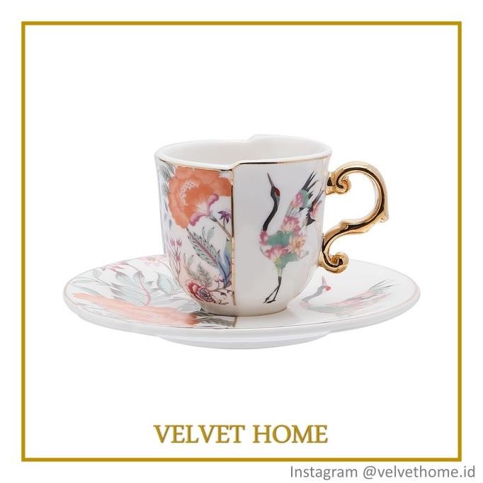 

Best Promo!, Hampers 2 Cangkir Espresso Cup Kado Natal Lebaran Idul Fitri Gold Emas