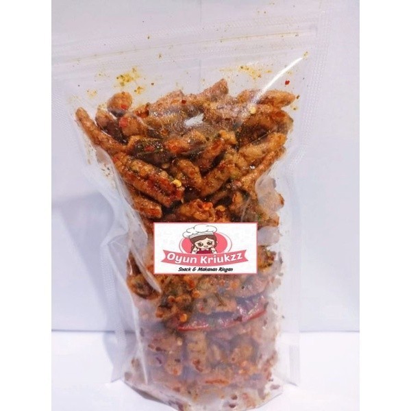 

BIG SALE ( PROMO )Keripik USUS AYAM CRISPY PEDAS JERUK 150 GRAM