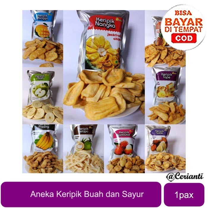 

DISKON READY MEDAN KERIPIK BUAH & SAYUR Kripik (ANEKA BUAH & SAYUR)_Cerianti