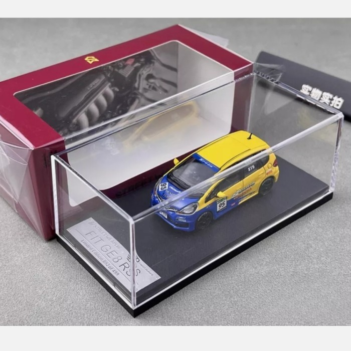 Street Weapon Street Warrior 1:64 JDM Spoon Honda Fit Jazz GE8 RS Racing Sports Model Diecast Metal