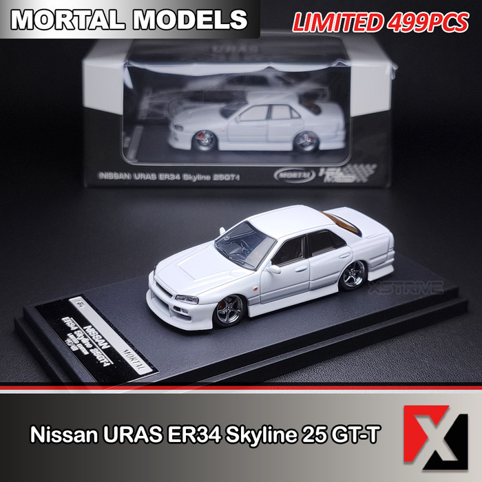 MORTAL 1:64 Nissan URAS ER34 Skyline 25GT-T White