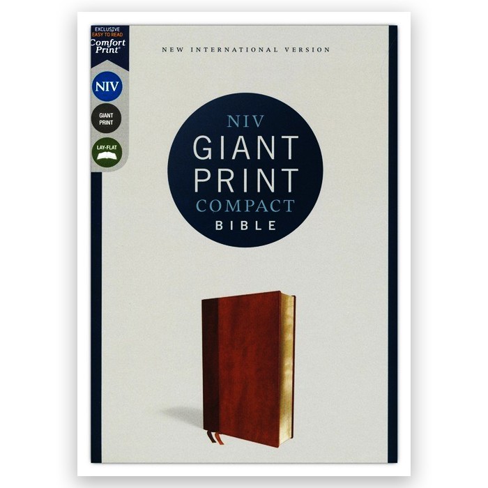 

NIV Giant-Print Compact Bible, Comfort Print--soft leather-look