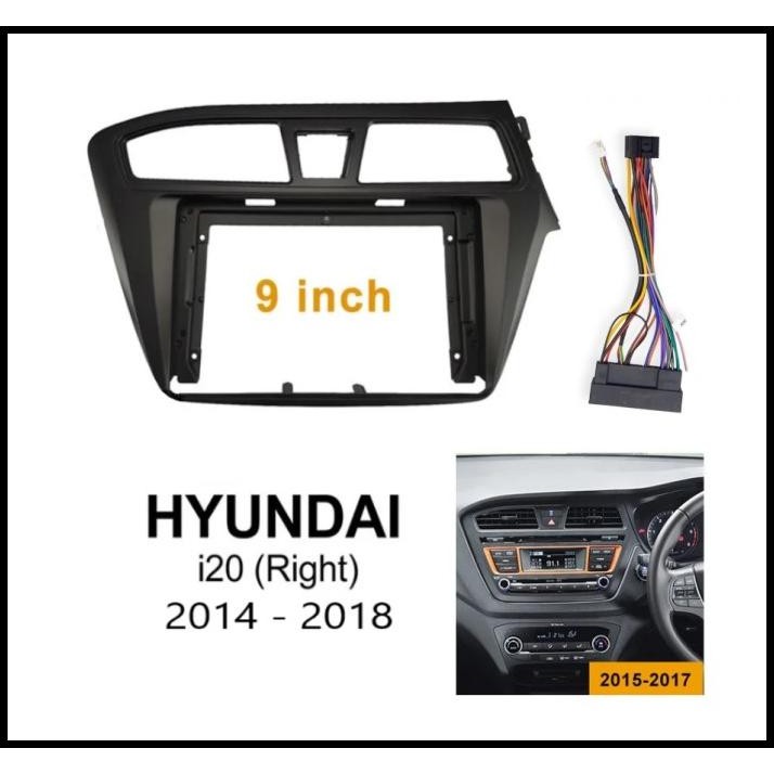 Frame Head Unit Android 9 Inch Hyundai I 20 I20 2014 - 2018 Rhd