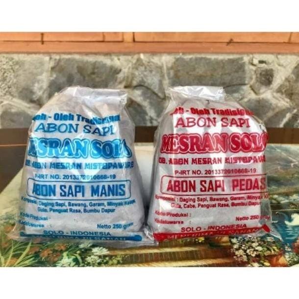 

Abon Sapi Mesran Solo Manis / Pedas 250g DS76