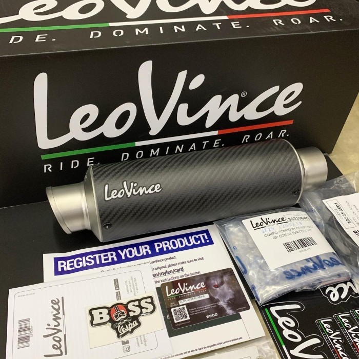 Knalpot Leovince Gp Corsa Carbon Slip On Universal Vespa