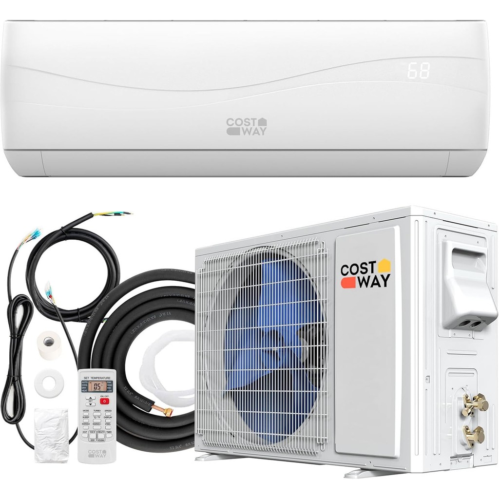 VANE 18000BTU Mini Split Air Conditioner& Heater,19 SEER2 208-230V Wall-Mounted Ductless AC Unit Coo