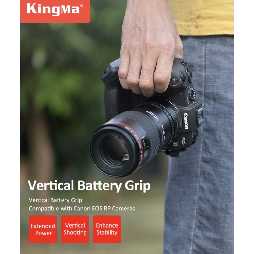 TERMURAH - KingMa Battery Grip EOS RP Vertical Holder Canon DSLR EOS RP Camera