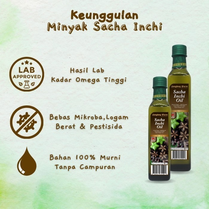 

Minyak Sacha Inchi Sachi Oil Super Food 100% 250 ml Tinggi Omega 3 6 9