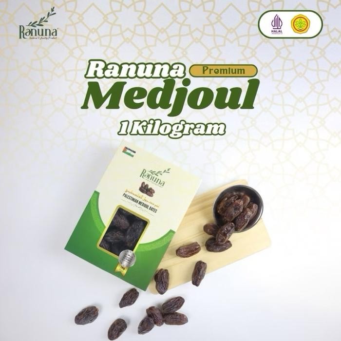 

Kurma Medjoul Palestin Raruna Palestine Kurma Jumbo Kemasan Dus 1Kg Organik Premium Makanan Kering