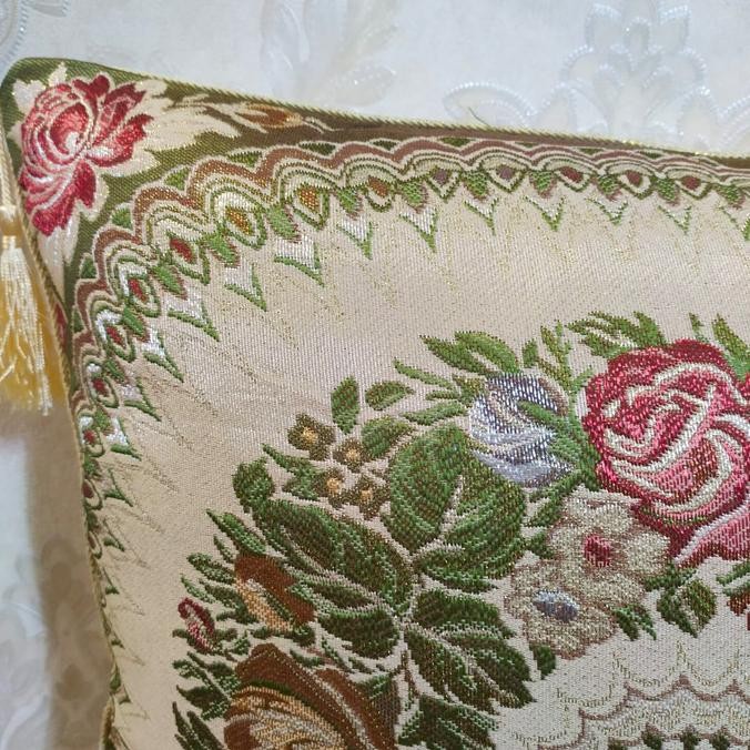 Set Sarung Bantal Kursi Sofa Set bordir impor mewah 40x40 cm