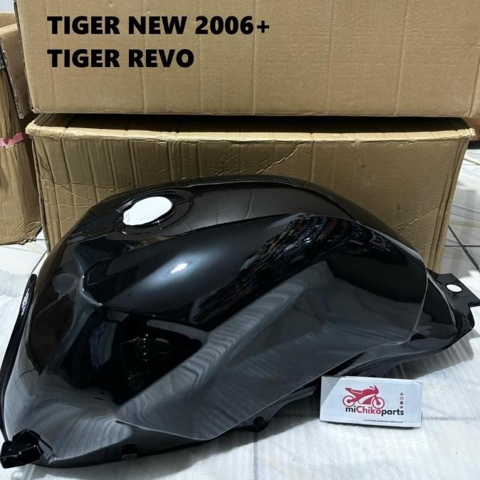 TANGKI TENGKI TANKI BENSIN TIGER NEW TIGER REVO HITAM CAT KILAP IMPOR ORIGINAL DAN TERPERCAYA