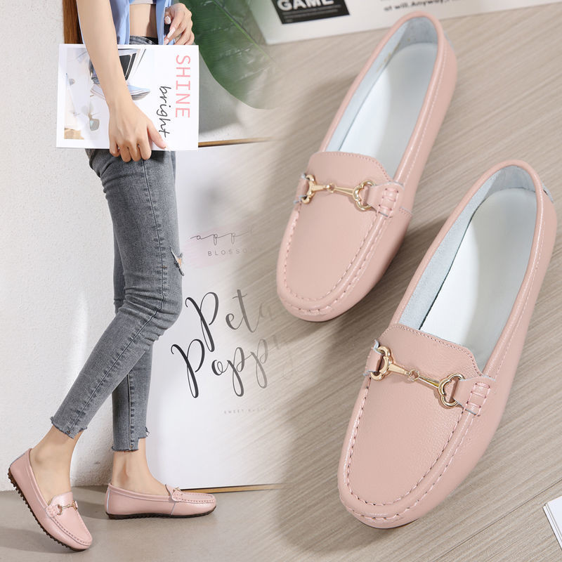 Sepatu Hak Datar untuk Wanita, Sepatu Hak Empuk Nyaman, Sepatu Ibu-ibu