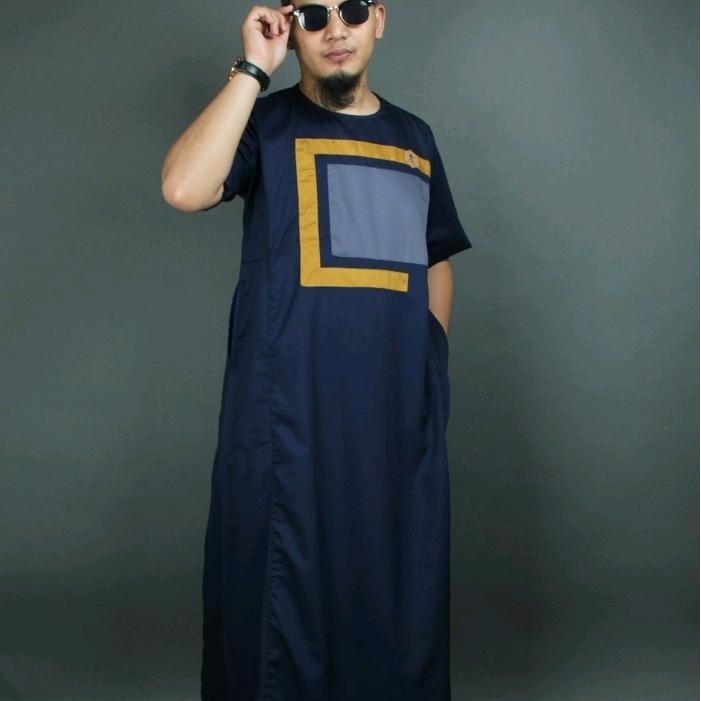 jubah Maroko muslim pria lengan pendek Al Amwa premium Katun Toyobo-alamwa-jubahpria-gamispria