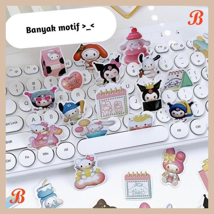 

| KK | 100PCS STICKER 3D SANRIO KUROMI LUCU STIKER DEKOR BOTOL HP TAHAN AIR