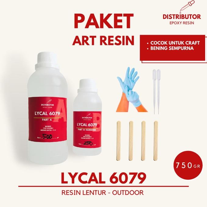 

Promo Diy Epoxy Resin bening - craft resin - art resin - 750 gr 6079 Lycal COD