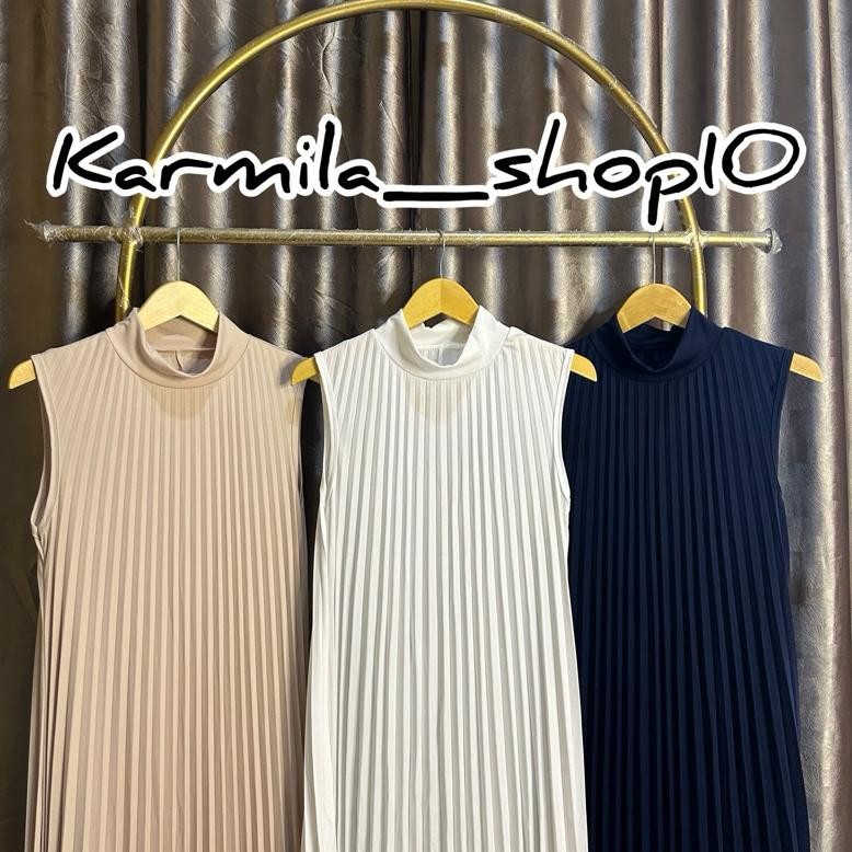 CR - LONG DRESS PLISKET MAXY YUKENSI - Inner Dress plisket muslim TERLARIS