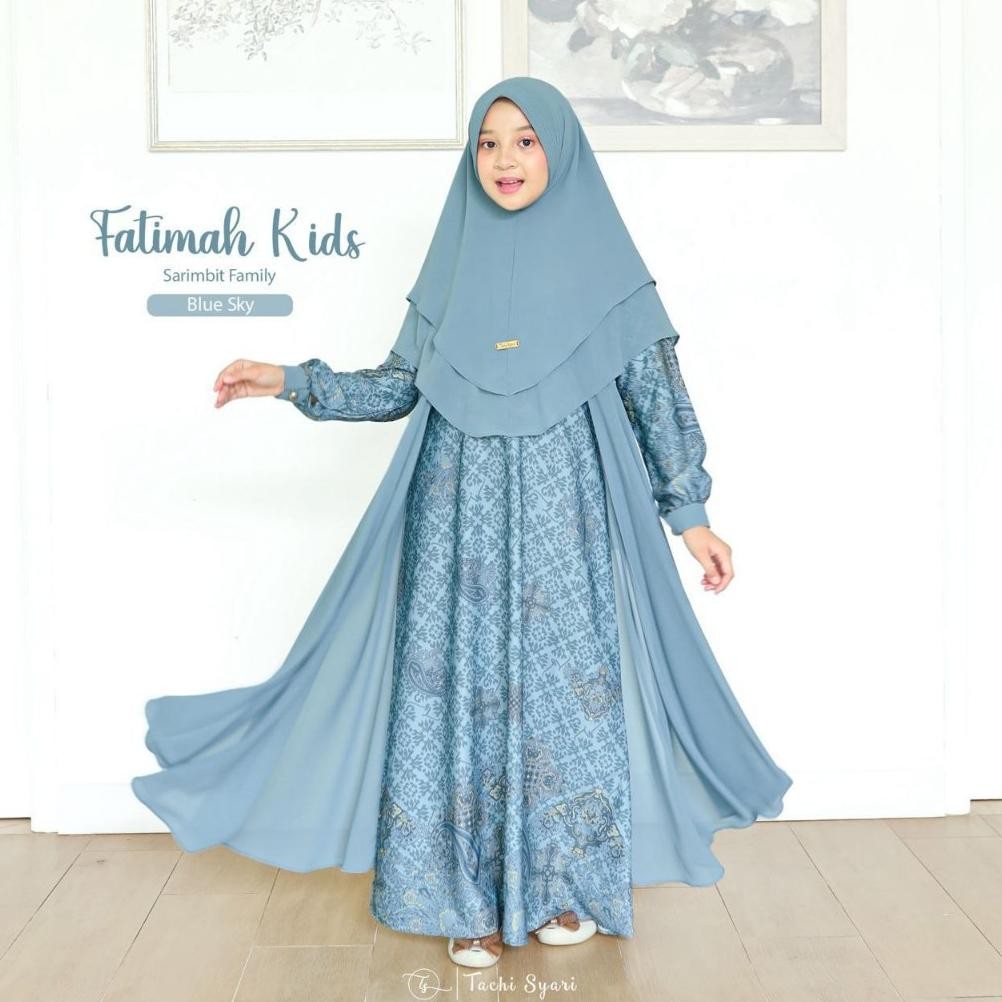 HK Tachi Syari Cahaya Cinta Fatimah Dress Only Anak Motif Cantik Gamis Anak Sarimbit Lebaran TERLARI