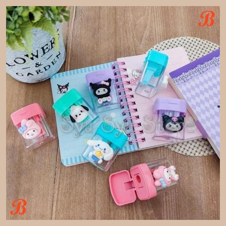 

| KK | RAUTAN SERUTAN PENSIL KUROMI MY MELODY CINNAMOROLL POCHACCO POMPOM