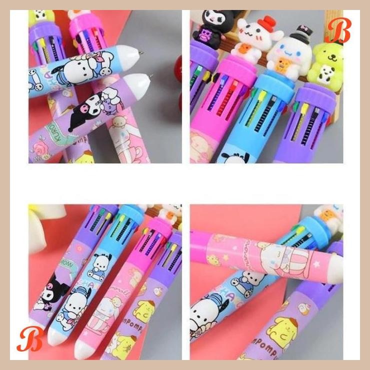 

| KK | PENA GEL 10 WARNA KARAKTER SANRIO KUROMI CINNAMOROLL MELODY / BULPEN GEL MOTIF KARAKTER MULTIWARNA / PULPEN GEL / BOLPOIN GEL
