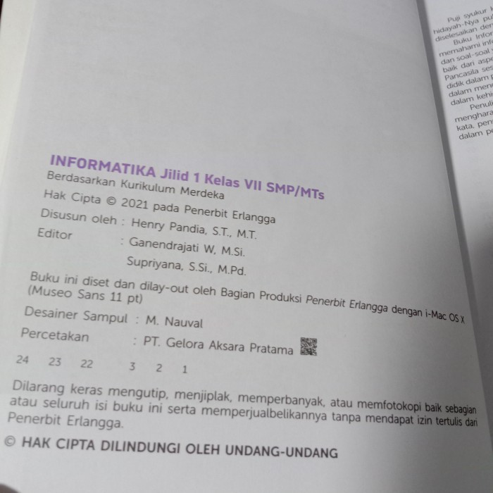 

Buku Ori Informatika Smp Kelas 7 Kurikulum Merdeka Print Dig Erlangga