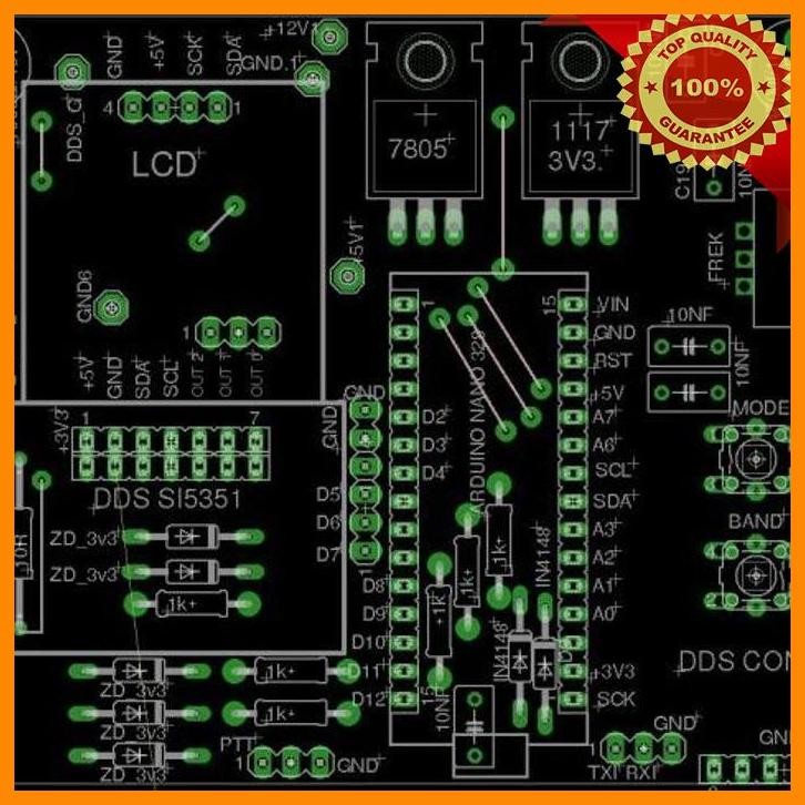 [SPL] PCB ARDUINO NANO BITX VFO DDS SI5351 OLED SSD1306 TFT SPI 1.8" - 3.5"