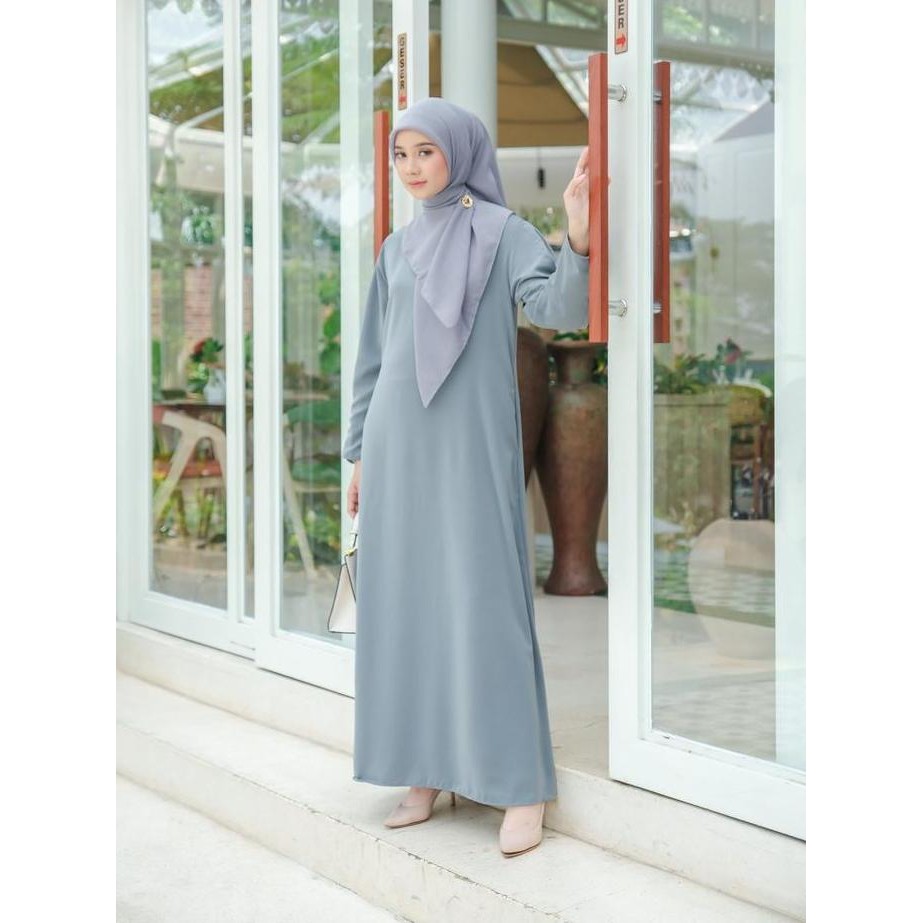 Jual, Zm Zaskia Mecca - Dinara Gamis Abaya Dress Muslim Wanita Basic Simple - Daily
