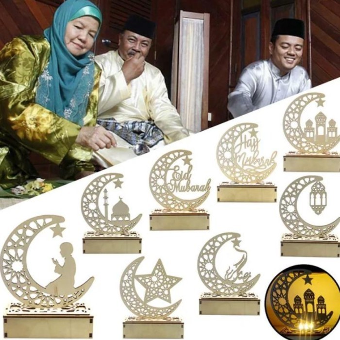 

New! New produk!! [ADA STAND] Lampu Dekorasi Pajangan Kayu DIY Laser Cut Motif Cantik Ramadhan Idul Fitri Pajangan Muslim Lampu LED Dekorasi Lebaran Lampu Hiasan Ramadan Idul Fitri