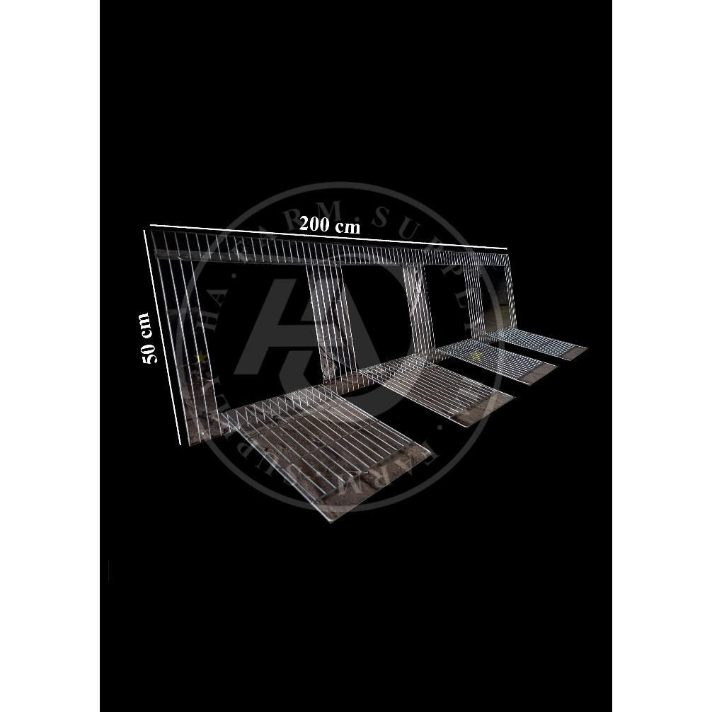 ORIGINAL Lembaran RAM PINTU Kandang Kelinci, Ayam, Merpati Galvanis 150 - 200cm x 40cm dg-4