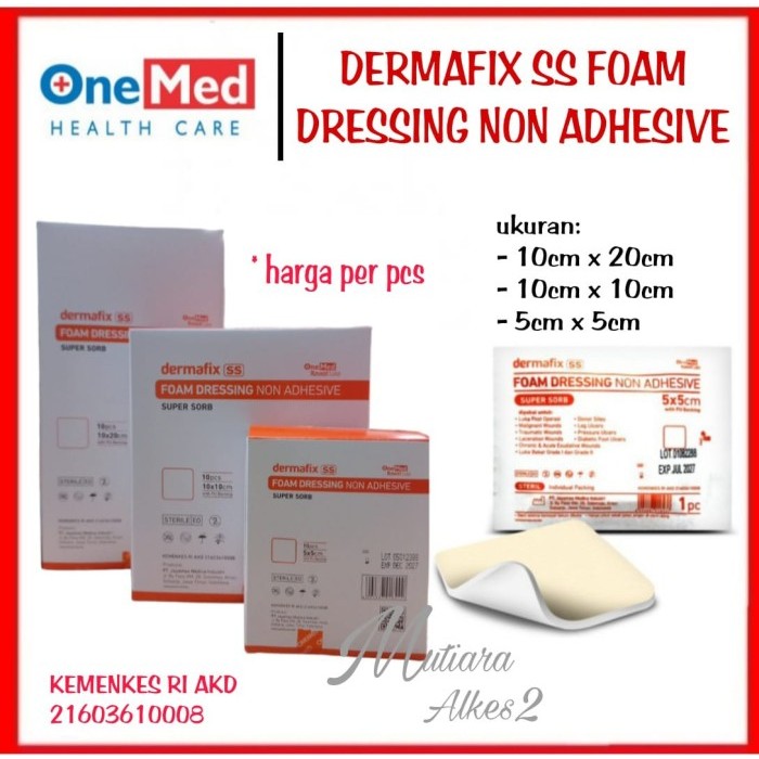 Dermafix SS Foam Dressing Non Adhesive OneMed DRESSING FOAM