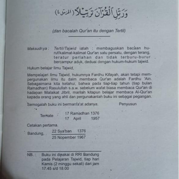 

Buku Pelajaran Tajwid Kertas Cd/Koran A5
