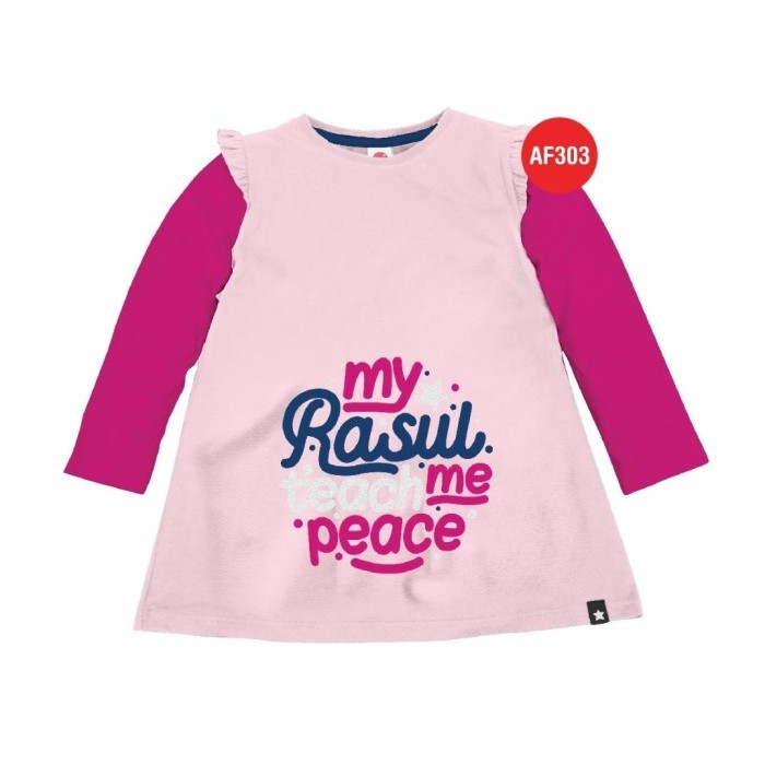 Kaos Tunik Afrakids AF303 (Girl-Tunik) "My Rasul Teach