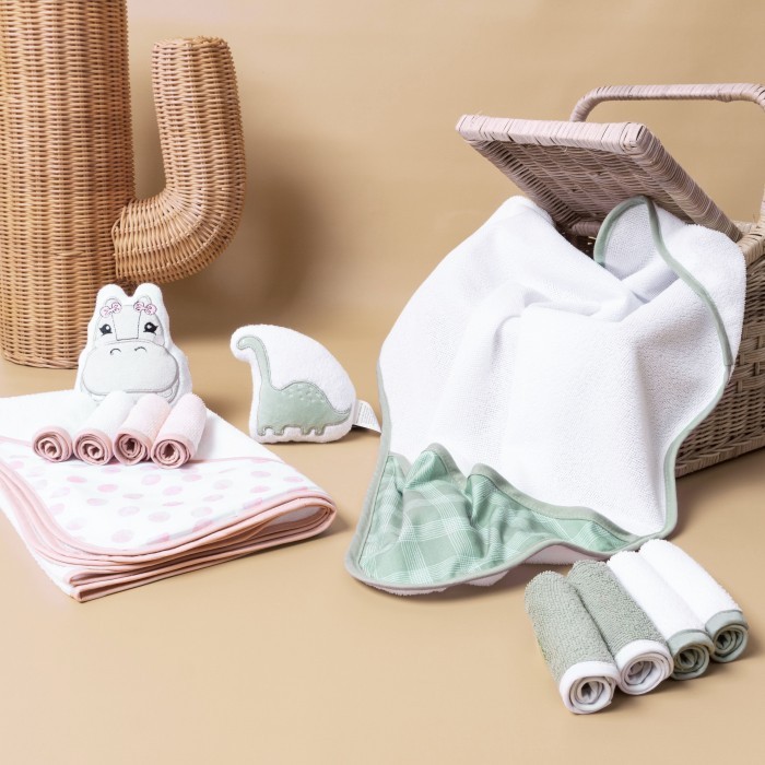 MemoryLife Gift Set Baby Bath Towel 6 in 1 Hampers New Born