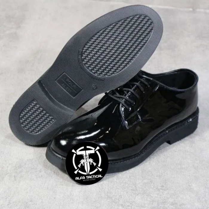 SEPATU PDH POLRI ASLI JATAH/SEPATU PDH KULIT ASLI